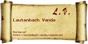 Lautenbach Vanda névjegykártya